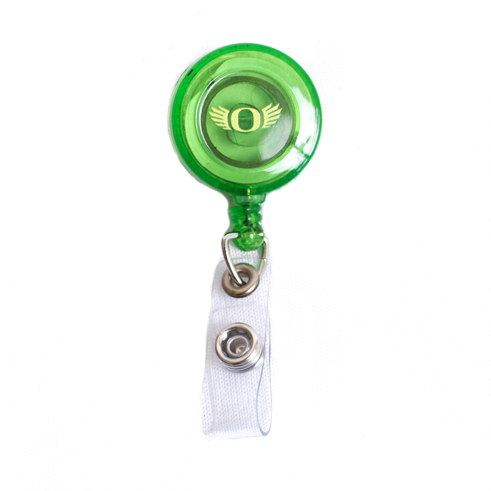 Classic Oregon O, MCM Group, Green, ID & Card Holders, Home & Auto, Translucent, Retractable, Badge, 827971